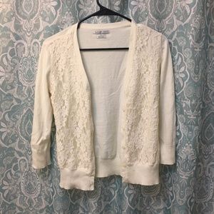 Creme 3/4 sleeve cardigan